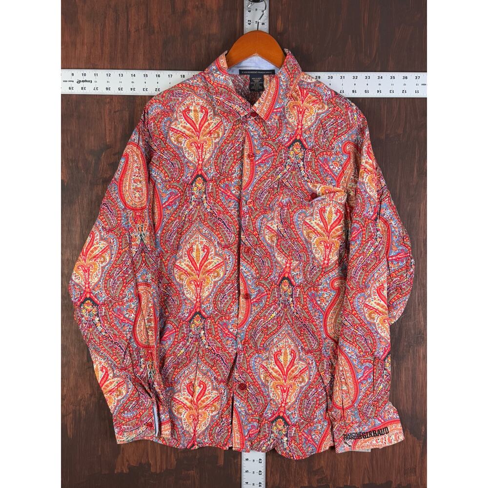 Marithe Francois Girbaud Paisley Y2k‎ Vintage 2000s Multicolored Mens 2XL XXL